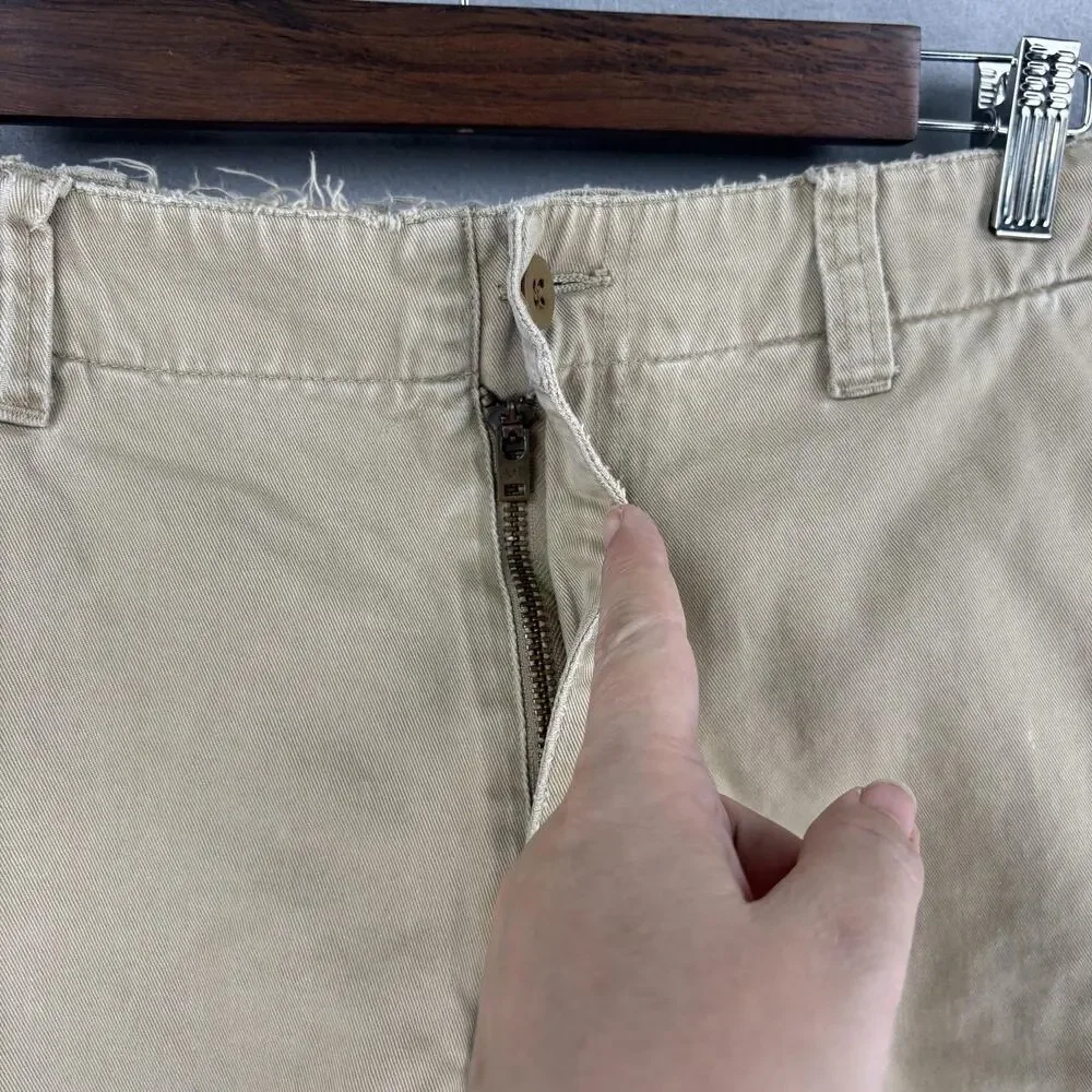 Vintage Abercrombie Fitch Pants Mens 32x27 Beige Canvas Relaxed Straight Chino